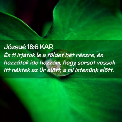 Picture 02 - Józsué 18:6 KAR - És ti írjátok le a földet hét részre, és - Bible Verse Picture