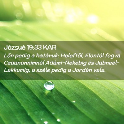 Picture 02 - Józsué 19:33 KAR - Lõn pedig a határuk: Heleftõl, Elontól fogva - Bible Verse Picture