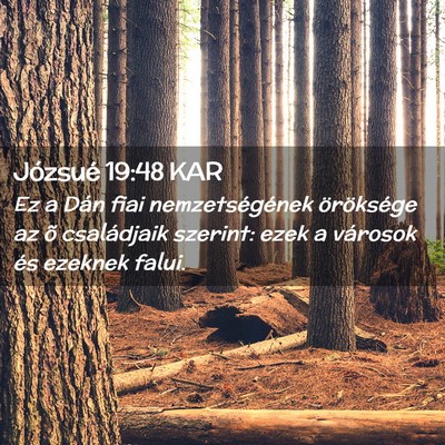 Picture 02 - Józsué 19:48 KAR - Ez a Dán fiai nemzetségének öröksége az õ - Bible Verse Picture