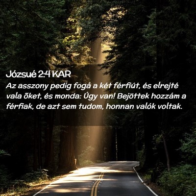 Picture 02 - Józsué 2:4 KAR - Az asszony pedig fogá a két férfiút, és - Bible Verse Picture