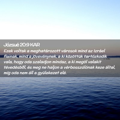 Picture 02 - Józsué 20:9 KAR - Ezek voltak a meghatározott városok mind az - Bible Verse Picture