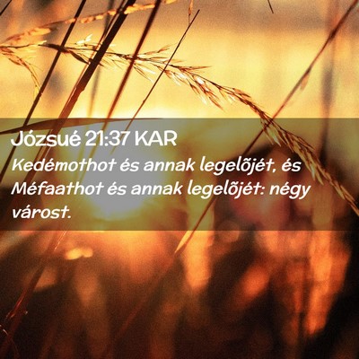 Picture 02 - Józsué 21:37 KAR - Kedémothot és annak legelõjét, és Méfaathot - Bible Verse Picture
