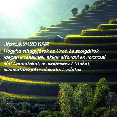 Picture 02 - Józsué 24:20 KAR - Hogyha elhagyjátok az Urat, és szolgáltok - Bible Verse Picture