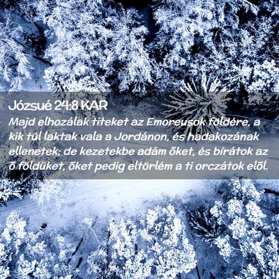 Picture 02 - Józsué 24:8 KAR - Majd elhozálak titeket az Emoreusok földére, a - Bible Verse Picture
