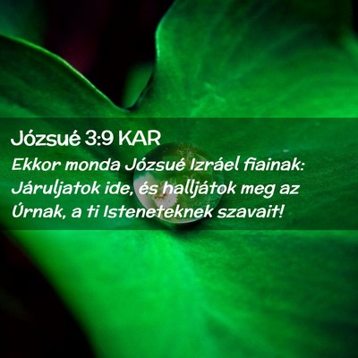 Picture 02 - Józsué 3:9 KAR - Ekkor monda Józsué Izráel fiainak: Járuljatok - Bible Verse Picture