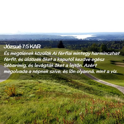 Picture 02 - Józsué 7:5 KAR - És megölének közülök Ai férfiai mintegy - Bible Verse Picture