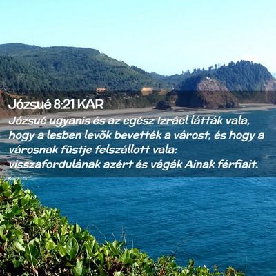 Picture 02 - Józsué 8:21 KAR - Józsué ugyanis és az egész Izráel látták - Bible Verse Picture