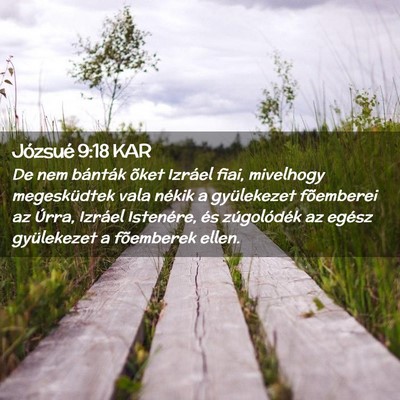 Picture 02 - Józsué 9:18 KAR - De nem bánták õket Izráel fiai, mivelhogy - Bible Verse Picture