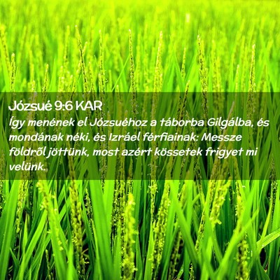 Picture 02 - Józsué 9:6 KAR - Így menének el Józsuéhoz a táborba - Bible Verse Picture