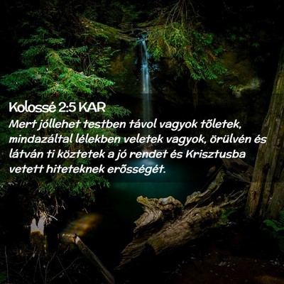 Picture 02 - Kolossé 2:5 KAR - Mert jóllehet testben távol vagyok tõletek, - Bible Verse Picture