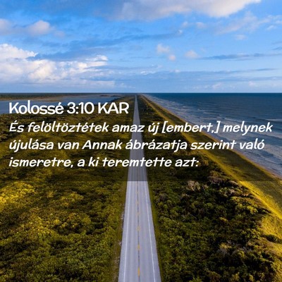 Picture 02 - Kolossé 3:10 KAR - És felöltöztétek amaz új [embert,] melynek - Bible Verse Picture