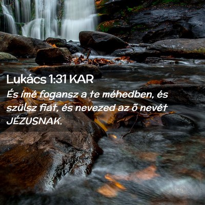 Picture 02 - Lukács 1:31 KAR - És ímé fogansz a te méhedben, és szülsz - Bible Verse Picture