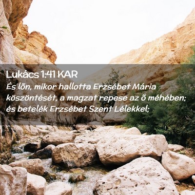 Picture 02 - Lukács 1:41 KAR - És lõn, mikor hallotta Erzsébet Mária - Bible Verse Picture