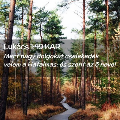 Picture 02 - Lukács 1:49 KAR - Mert nagy dolgokat cselekedék velem a Hatalmas; - Bible Verse Picture
