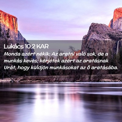 Picture 02 - Lukács 10:2 KAR - Monda azért nékik: Az aratni való sok, de a - Bible Verse Picture