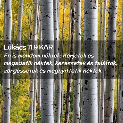 Picture 02 - Lukács 11:9 KAR - Én is mondom néktek: Kérjetek és megadatik - Bible Verse Picture