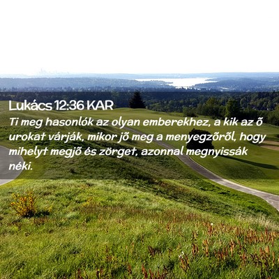 Picture 02 - Lukács 12:36 KAR - Ti meg hasonlók az olyan emberekhez, a kik az õ - Bible Verse Picture