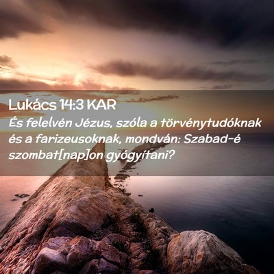 Picture 02 - Lukács 14:3 KAR - És felelvén Jézus, szóla a törvénytudóknak - Bible Verse Picture