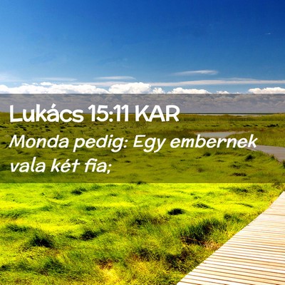 Picture 02 - Lukács 15:11 KAR - Monda pedig: Egy embernek vala két - Bible Verse Picture
