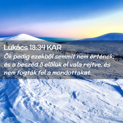 Picture 02 - Lukács 18:34 KAR - Õk pedig ezekbõl semmit nem értének; és a - Bible Verse Picture
