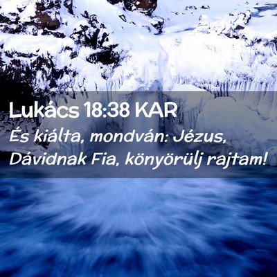 Picture 02 - Lukács 18:38 KAR - És kiálta, mondván: Jézus, Dávidnak Fia, - Bible Verse Picture