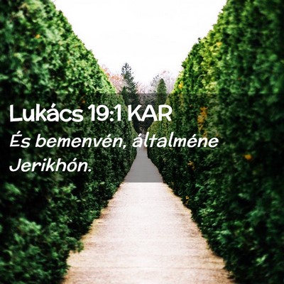 Picture 02 - Lukács 19:1 KAR - És bemenvén, általméne - Bible Verse Picture