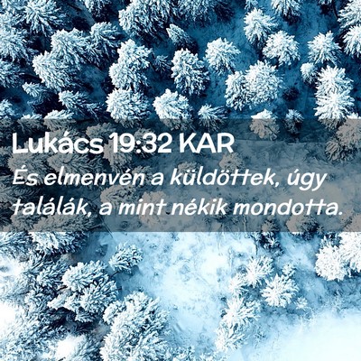 Picture 02 - Lukács 19:32 KAR - És elmenvén a küldöttek, úgy találák, a - Bible Verse Picture