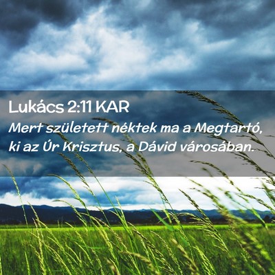 Picture 02 - Lukács 2:11 KAR - Mert született néktek ma a Megtartó, ki az Úr - Bible Verse Picture
