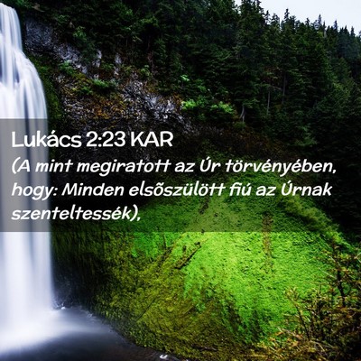 Picture 02 - Lukács 2:23 KAR - (A mint megiratott az Úr törvényében, hogy: - Bible Verse Picture