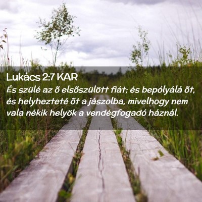 Picture 02 - Lukács 2:7 KAR - És szülé az õ elsõszülött fiát; és - Bible Verse Picture