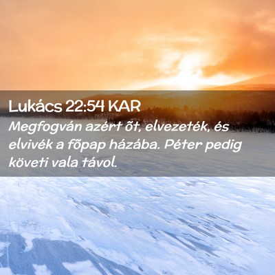 Picture 02 - Lukács 22:54 KAR - Megfogván azért õt, elvezeték, és elvivék a - Bible Verse Picture