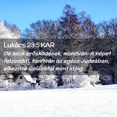 Picture 02 - Lukács 23:5 KAR - De azok erõsködének, mondván: A népet - Bible Verse Picture
