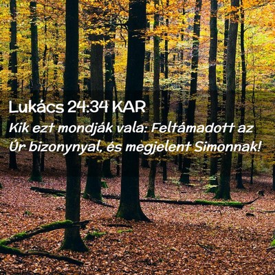 Picture 02 - Lukács 24:34 KAR - Kik ezt mondják vala: Feltámadott az Úr - Bible Verse Picture