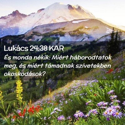 Picture 02 - Lukács 24:38 KAR - És monda nékik: Miért háborodtatok meg, és - Bible Verse Picture