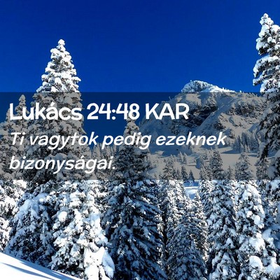 Picture 02 - Lukács 24:48 KAR - Ti vagytok pedig ezeknek - Bible Verse Picture