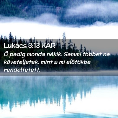 Picture 02 - Lukács 3:13 KAR - Õ pedig monda nékik: Semmi többet ne - Bible Verse Picture