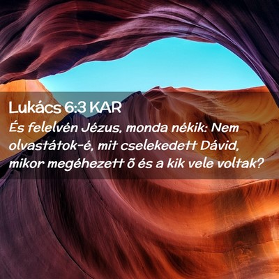 Picture 02 - Lukács 6:3 KAR - És felelvén Jézus, monda nékik: Nem - Bible Verse Picture