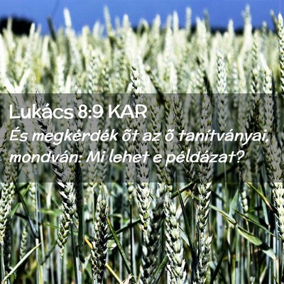 Picture 02 - Lukács 8:9 KAR - És megkérdék õt az õ tanítványai, - Bible Verse Picture