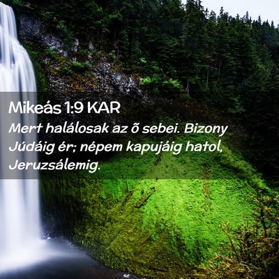 Picture 02 - Mikeás 1:9 KAR - Mert halálosak az õ sebei. Bizony Júdáig ér; - Bible Verse Picture