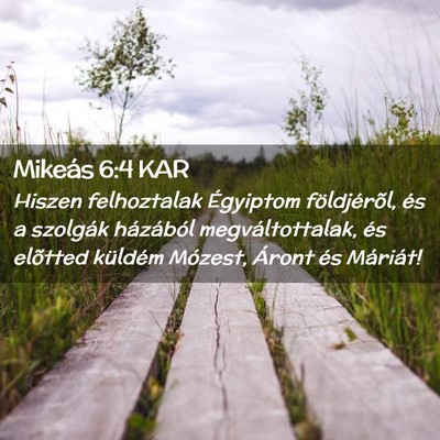 Picture 02 - Mikeás 6:4 KAR - Hiszen felhoztalak Égyiptom földjérõl, és a - Bible Verse Picture