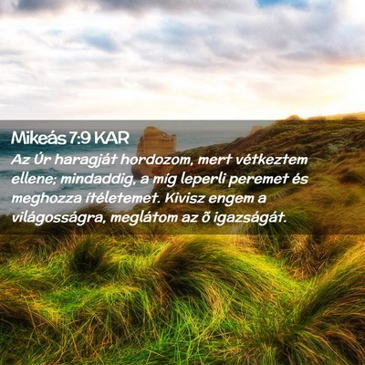 Picture 02 - Mikeás 7:9 KAR - Az Úr haragját hordozom, mert vétkeztem - Bible Verse Picture