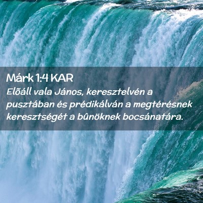 Picture 02 - Márk 1:4 KAR - Elõáll vala János, keresztelvén a pusztában - Bible Verse Picture
