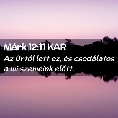 Picture 02 - Márk 12:11 KAR - Az Úrtól lett ez, és csodálatos a mi szemeink - Bible Verse Picture