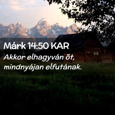 Picture 02 - Márk 14:50 KAR - Akkor elhagyván õt, mindnyájan - Bible Verse Picture