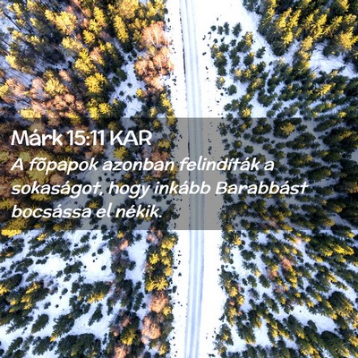 Picture 02 - Márk 15:11 KAR - A fõpapok azonban felindíták a sokaságot, - Bible Verse Picture