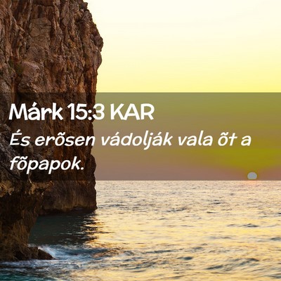 Picture 02 - Márk 15:3 KAR - És erõsen vádolják vala õt a - Bible Verse Picture