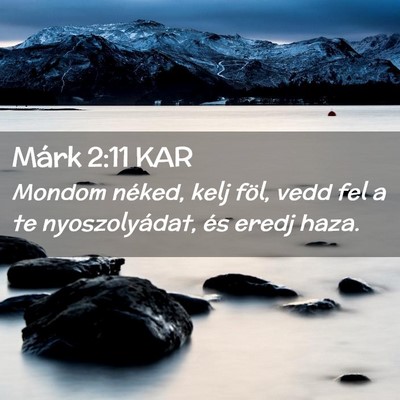 Picture 02 - Márk 2:11 KAR - Mondom néked, kelj föl, vedd fel a te - Bible Verse Picture