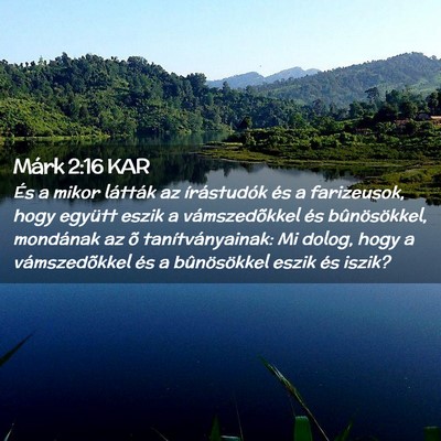 Picture 02 - Márk 2:16 KAR - És a mikor látták az írástudók és a - Bible Verse Picture