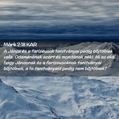 Picture 02 - Márk 2:18 KAR - A János és a farizeusok tanítványai pedig - Bible Verse Picture
