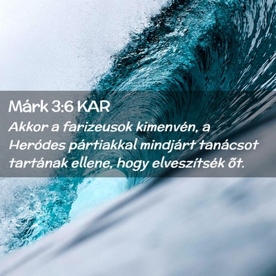 Picture 02 - Márk 3:6 KAR - Akkor a farizeusok kimenvén, a Heródes - Bible Verse Picture